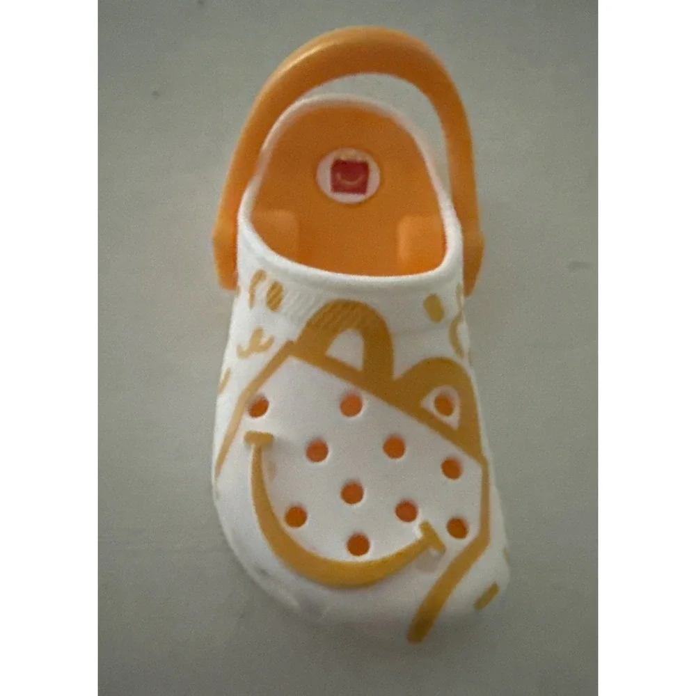 2024 McDonald's Mini Crocs Keychain Happy Meal Toy #8 White Smile Logo